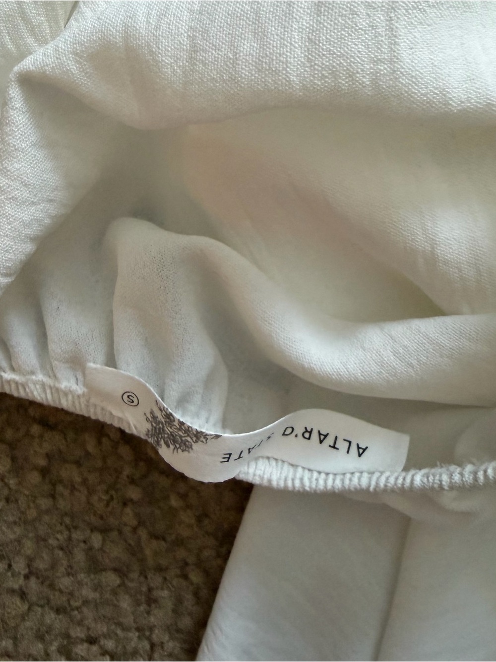 Altar’d State White Puff-Sleeve Mini Dress - Picture 4 of 4